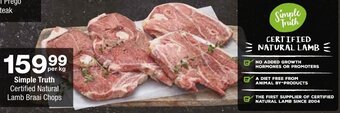 Checkers Simple Truth Certified Natural Lamb Braai Chops offer