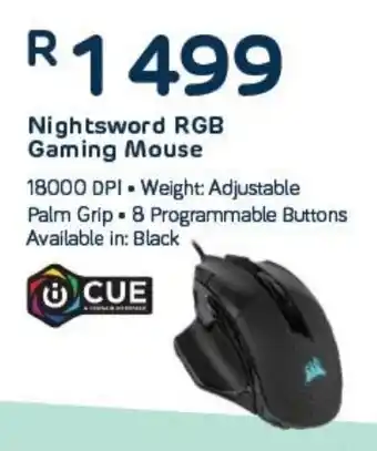 Computer Mania CUE Nightsword RGB Gaming Mouse offer