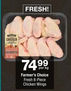 Checkers Farmer's Choice Fresh 8-Piece Chicken Wings offer