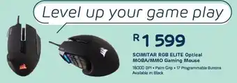 Computer Mania Scimitar RGB Elite Optical MOBA/MMO Gaming Mouse offer