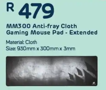 Computer Mania MM300 Anti-Fray Cloth Gaming Mouse Pad-Extended offer