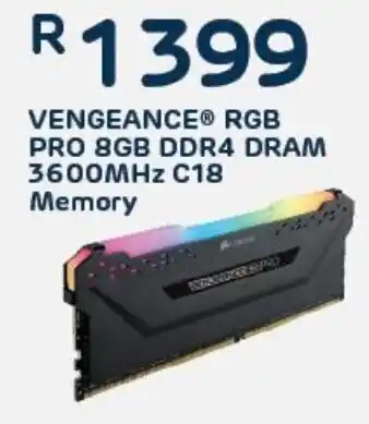 Computer Mania Vengeance RGB PRO 8GB DDR4 DRAM 3600MHz C18 Memory offer