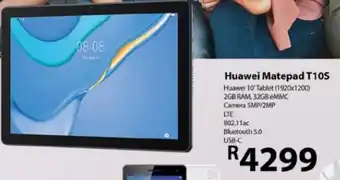 Computer Mania Huawei Matepad T10S offer