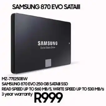 Computer Mania Samsung 870 EVO SATAIII MZ-77E50BW offer
