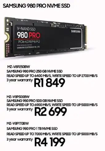 Samsung 980 Pro NVME SSD MZ-V8P1T0BW