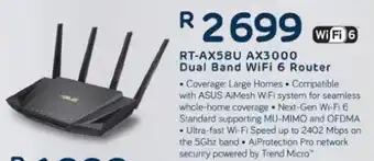 Computer Mania RT-AX Dual Band Wifi 6 Router offer