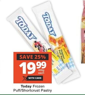 Checkers Today Frozen Puff/Shortcrust Pastry offer