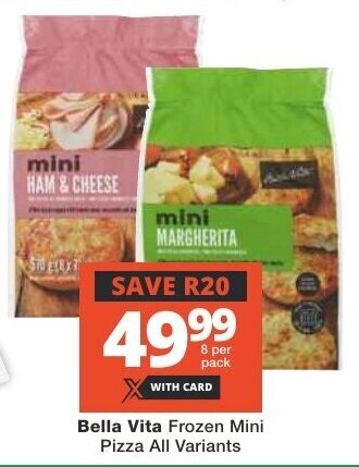 Checkers Bella Vita Frozen Mini Pizza All Variants offer