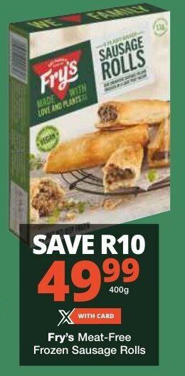 Checkers Fry's Meat-Free Frozen Sausage Rolls offer