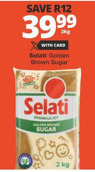 Checkers Selati Golden Brown Sugar 2 kg offer