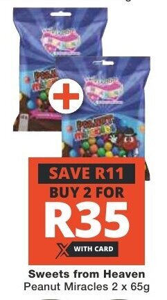 Sweets from Heaven Peanut Miracles 2 x 65g