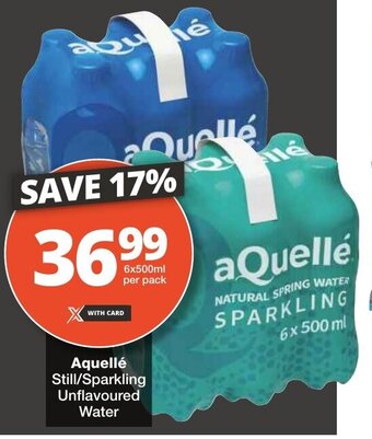 Checkers Aquellé Still/Sparkling Unflavoured 6x500ml offer