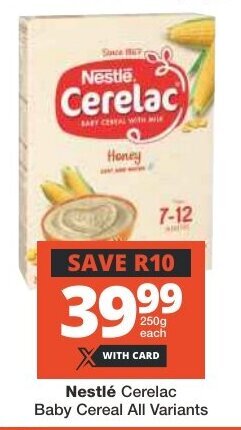 Checkers Nestlé Cerelac Baby Cereal All Variants offer