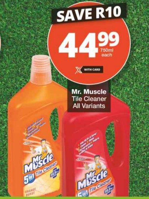Mr. Muscle Tile Cleaner All Variants 750ml offer at Checkers