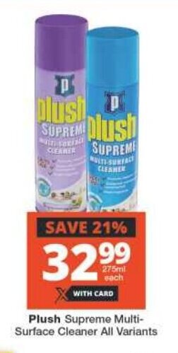 Checkers Plush Supreme Multi-Surface Cleaner All Variants offer