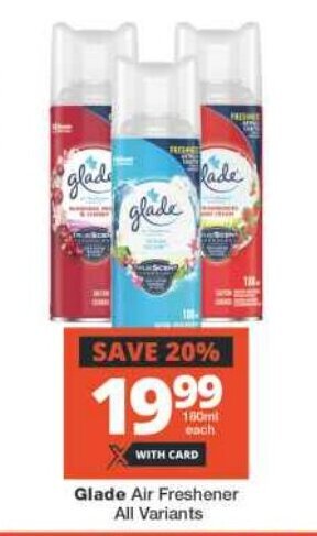 Checkers Glade Air Freshener All Variants offer