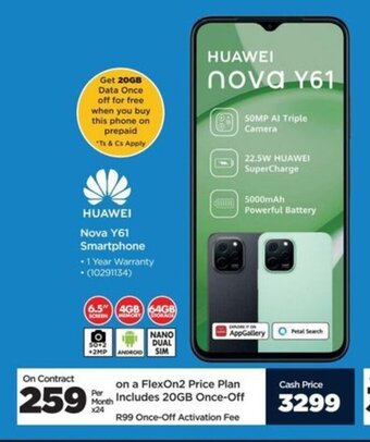 HiFi Corp HUAWEI nova Y61 offer