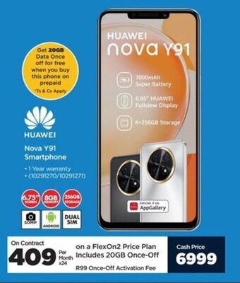 HiFi Corp HUAWEI Nova Y91 Smartphone offer