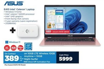 HiFi Corp ASUS E410 Intel Celeron Laptop offer
