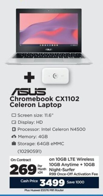 HiFi Corp ASUS Chromebook CX1102 Celeron Laptop offer