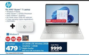 HiFi Corp HP 15s AMD Ryzen 7 Laptop offer