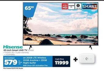 HiFi Corp Hisense 65-inch Smart UHD TV 65A6K offer