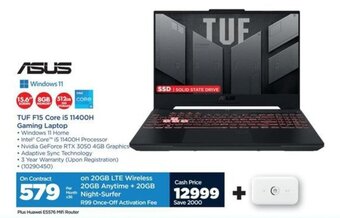 HiFi Corp ASUS TUF F15 Core i5 11400H Gaming Laptop offer