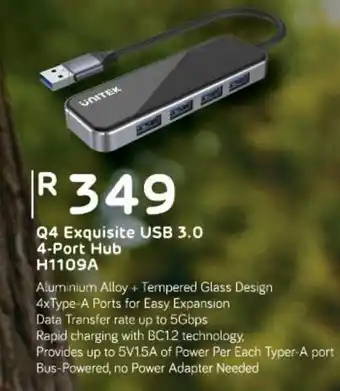 Q4 Exquisite USB 3.0 4-Port Hub H1109A