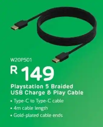 Playstation 5 Braided USB Charge 7 Play Cable