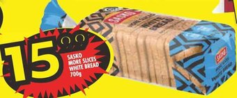 Shoprite SASKO MORE SLICES WHITE BREAD 700g offer