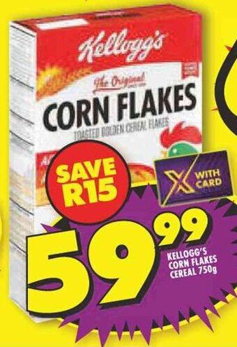Shoprite KELLOGG'S CORN FLAKES CEREAL 750g offer