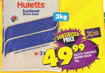 Shoprite HULETTS SUNSWEET BROWN SUGAR 3kg offer