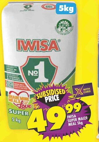 Shoprite IWISA SUPER MAIZE MEAL 5kg offer