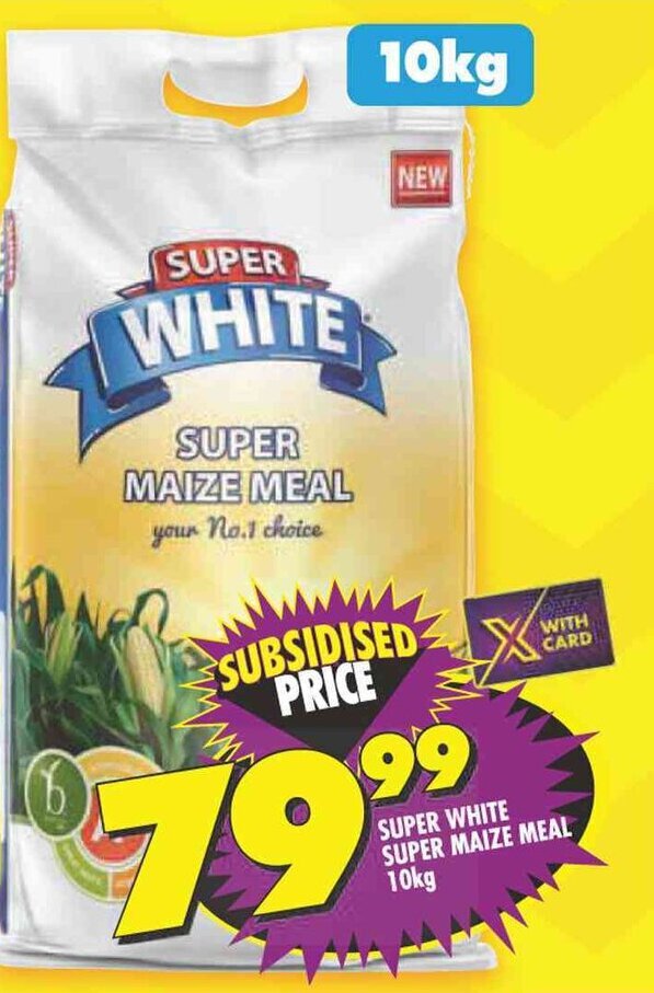 SUPER WHITE SUPER MAIZE MEAL 10kg offer at Shoprite