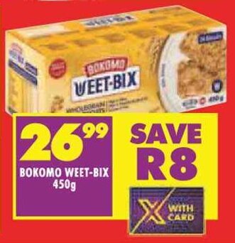 Shoprite BOKOMO WEET-BIX 450g offer