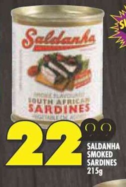 Shoprite SALDANHA SMOKED SARDINES 215g offer