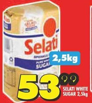 Shoprite SELATI WHITE SUGAR 2,5kg offer