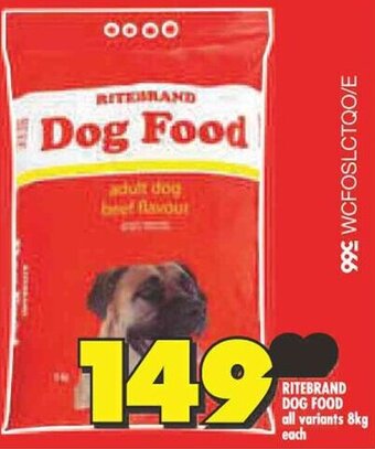 Shoprite RITEBRAND DOG FOOD offer
