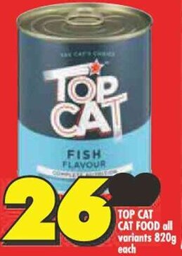 Shoprite TOP CAT CAT FOOD variants 820g each offer