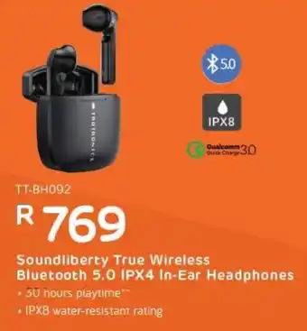 Computer Mania Soundliberty True Wireless Bluetooth 5.0 IPX4 In-Ear Headphones offer