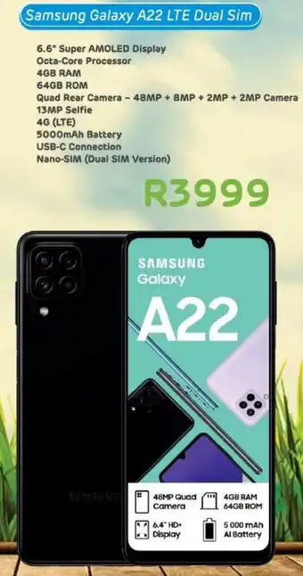Computer Mania Samsung Galaxy A22 LTE Dual Sim offer