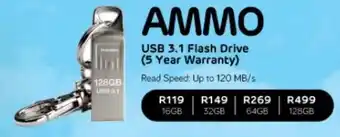 AMMO USB 3.1 Flash Drive 32GB