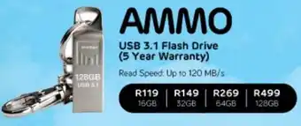 AMMO USB 3.1 Flash Drive 64GB