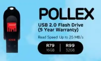 Computer Mania Pollex USB 2.0 Flash Drive 16GB offer