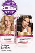 Dis-Chem L'oreal excellence creme triple care colour assorted shades-for 1 offer
