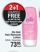 No hair hair removal lotion assorted-125ml each