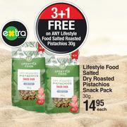 Dis-Chem Lifestyle food salted dry roasted pistachios snack pack-30g each offer