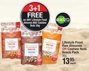 Dis-Chem Lifestyle food raw almonds or cashew nuts snack pack-30g each offer
