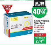 Dis-Chem Entiro probiotic value pack-30 capsules plus free 30 capsules offer