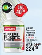 Dis-Chem Biogen supreme probiotic 9 strain-60 plus 10 vegi capsules offer